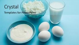  Presentation with milk protein - Colorful PPT theme enhanced with protein products cheese cream milk backdrop and a  colored foreground