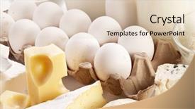  Presentation with milk protein - Cool new presentation theme with protein products cheese cream milk backdrop and a  colored foreground