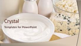  Presentation with milk protein - Audience pleasing PPT theme consisting of protein products cheese cream milk backdrop and a  colored foreground