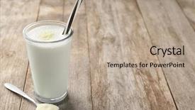  Presentation with protein shake - Colorful presentation theme enhanced with protein shake and powder backdrop and a  colored foreground