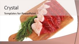 Presentation with meat beef - Audience pleasing PPT layouts consisting of protein structure - fresh raw beef meat steak backdrop and a lemonade colored foreground