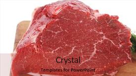  Presentation with protein structure - Slide deck featuring protein structure - fresh raw red beef meat background and a red colored foreground