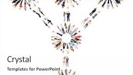  Presentation with protein structure - Theme enhanced with protein structure - office culture team over white background and a white colored foreground