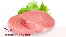  Presentation with protein structure - Cool new presentation theme with protein structure - raw beef steak backdrop and a lemonade colored foreground