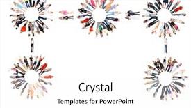  Presentation with company - Beautiful PPT layouts featuring protein structure - team over white united company backdrop and a white colored foreground