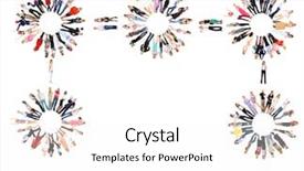  Presentation with company - Beautiful PPT layouts featuring protein structure - together we stand united company backdrop and a white colored foreground