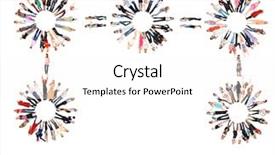  Presentation with diversity - Audience pleasing presentation theme consisting of protein structure - united company people diversity backdrop and a white colored foreground