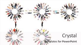  Presentation with protein structure - Audience pleasing presentation design consisting of protein structure - workforce concept team over white backdrop and a white colored foreground