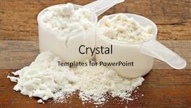  Presentation with whey - Presentation theme having proteinas - two measuring scoops of whey background and a soft green colored foreground