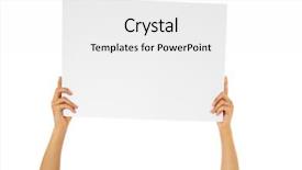  Presentation with protest - Presentation theme featuring protest - person holding blank white sign background and a white colored foreground