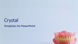  Presentation with denture - Colorful theme enhanced with prothesis - full set of acrylic denture backdrop and a sky blue colored foreground