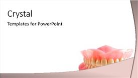  Presentation with denture - PPT layouts featuring prothesis - full set of acrylic denture background and a white colored foreground