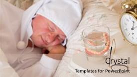  Presentation with water glass - Cool new theme with prothesis - vintage scene of a sleeping backdrop and a soft green colored foreground