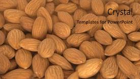  Presentation with almonds - Presentation consisting of pipe-bridge against blue sky background and a ocean colored foreground