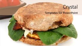  Presentation with bacon - Audience pleasing presentation theme consisting of protien - turkey bacon egg cheese spinach backdrop and a coral colored foreground