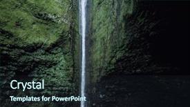  Presentation with waterfall - Slides featuring protists - waterfall background and a wine colored foreground