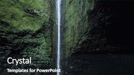  Presentation with waterfall - Amazing slides having protists - waterfall backdrop and a wine colored foreground