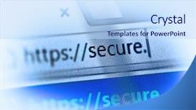  Presentation with internet security - Presentation consisting of protocol - https on computer screen background and a sky blue colored foreground