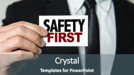  Presentation with safety first - PPT theme enhanced with protocol - safety first background and a ocean colored foreground