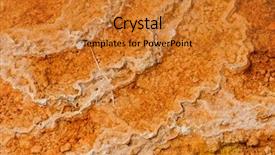  Presentation with yellowstone - Slide deck featuring protozoa - microbial mat pools close up background and a gold colored foreground