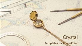  Presentation with compass sailing - Slide set featuring protractors - navigation still-life skipper equipment compass background and a lemonade colored foreground