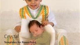  Presentation with ethnic - PPT layouts having proud-ethiopian-toddler-in-ethnic background and a coral colored foreground