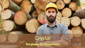 Presentation with forest - Audience pleasing slide deck consisting of proud-forest-worker-with-crossed backdrop and a tawny brown colored foreground