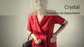  Presentation with grandma - Slides enhanced with proud grandma background and a  colored foreground