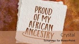  Presentation with black history - Presentation design enhanced with proud-of-my-african-ancestry background and a coral colored foreground