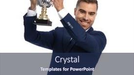  Presentation with navy blue - Beautiful slides featuring proud-young-model-in-navy backdrop and a navy blue colored foreground