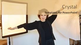  Presentation with entrepreneur - Beautiful PPT theme featuring proud-young-photographer backdrop and a yellow colored foreground