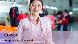  Presentation with textile industry - Presentation theme consisting of proudly in an asian textile background and a lemonade colored foreground