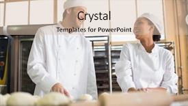  Presentation with dough - Slide deck with prove - team of bakers preparing dough background and a lemonade colored foreground