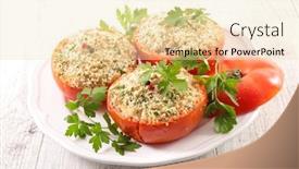  Presentation with tomato - Audience pleasing slide deck consisting of provencal-tomato-baked-tomato backdrop and a lemonade colored foreground