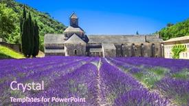  Presentation with lavander - Theme consisting of provence - abbey of senanque background and a violet colored foreground