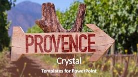  Presentation with winery - Colorful slide deck enhanced with provence wooden sign with winery backdrop and a red colored foreground