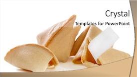  Presentation with fortune cookie - Theme enhanced with proverb - chinese fortune cookie with blank background and a white colored foreground