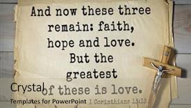  Presentation with top 150 - Beautiful slides featuring proverbs 3 - top-150 bible verses about love backdrop and a mint green colored foreground