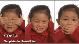  Presentation with evil - Audience pleasing presentation theme consisting of proverbs 3 - young girls plays out see backdrop and a tawny brown colored foreground