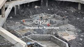  Presentation with building foundation - Presentation theme having provide a suitable stable foundation background and a gray colored foreground