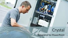  Presentation with outdoors - Amazing presentation having providence - engineer working with laptop outdoors backdrop and a light blue colored foreground