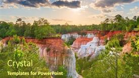  Presentation with southwest - Slide deck having providence canyon in southwest georgia usa background and a tawny brown colored foreground