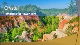  Presentation with southwest - Slides having providence canyon in southwest georgia background and a teal colored foreground