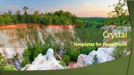  Presentation with southwest - PPT theme consisting of providence canyon in southwest georgia background and a tawny brown colored foreground