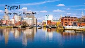  Presentation with orlando florida usa downtown city - Colorful slide deck enhanced with providence rhode island usa downtown backdrop and a  colored foreground