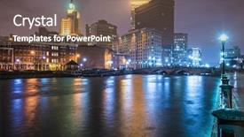  Presentation with usa - PPT theme having providence rhode island usa downtown background and a  colored foreground