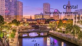  Presentation with columbus ohio usa skyline - Audience pleasing PPT layouts consisting of providence rhode island usa park backdrop and a light blue colored foreground