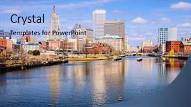  Presentation with columbus ohio usa skyline - Theme enhanced with providence rhode island usa skyline background and a light blue colored foreground