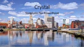  Presentation with cities - Colorful presentation theme enhanced with providence rhode island was one backdrop and a light blue colored foreground