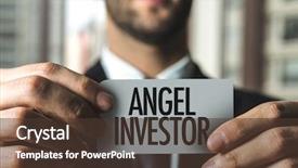  Presentation with angel - Audience pleasing slide deck consisting of provident fund - angel investor backdrop and a tawny brown colored foreground